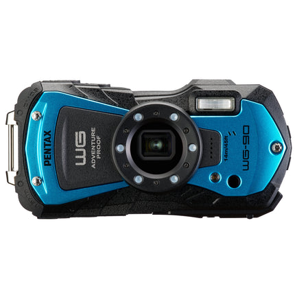 Pentax WG-90 16MP 5x Zoom Tough Compact Camera - Blue