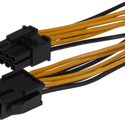Maplin 6-pin PCIe Male to 8-pin ATX12V Female CPU Connector Lead - 0.15m