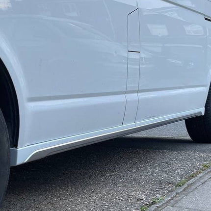 For VW T6.1 Transporter LWB Side Skirts Candy White Plastic Painted and Ready to Fit