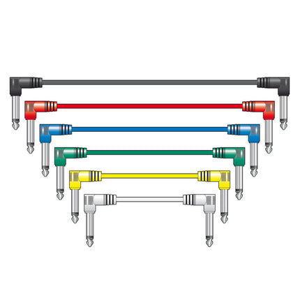 Citronic 6.3mm Mono Jack Patch Leads 6 Pack