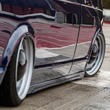 For VW T5, T5.1 LWB Side Skirts Reflex Silver Plastic Painted and Ready to Fit