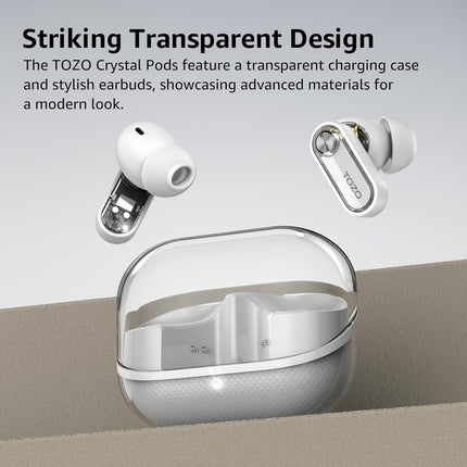 Hybrid Active Noise Cancelling Wireless Earbuds 35H Playtime IPX5 TOZO