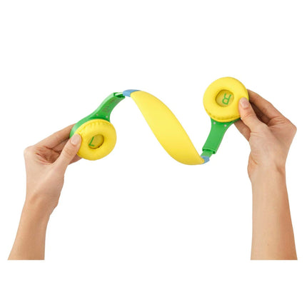 Hama Kids Guard On-Ear Flexible Wired Headphones, Green/Yellow