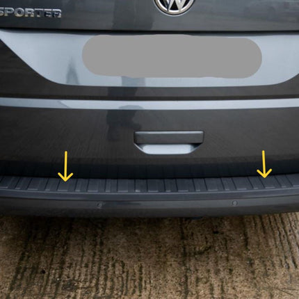 For VW T6.1 Transporter Multivan Rear Tailgate Bumper Protector – Black Plastic | Van-X