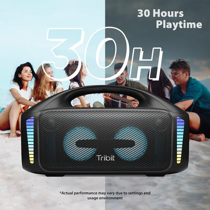 Tribit StormBox Blast 90W Bluetooth Speaker, XBass, LED, IPX7, 30H Playtime