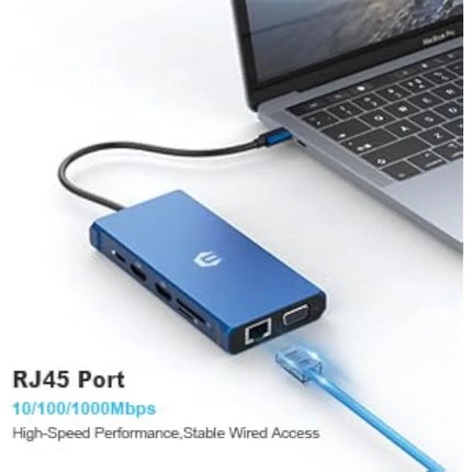 12-in-1 USB-C Docking Station Triple Display HDMI DP VGA GB Ethernet PD Hub