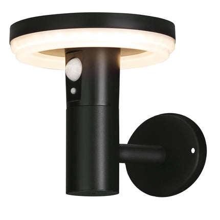 4lite Antheia Solar IP54 Die-Cast Aluminium LED Outdoor Wall Light with Built in PIR Motion Sensor