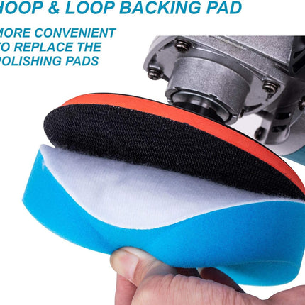 Car Polisher 1200W with 150mm 180mm Pads 20PCS Sponge Set Tool Bag KATSU