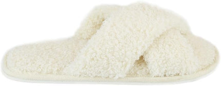 Ladie Winter Slippers Fluffy Fur Memory Foam Beige UK 5/6 (EU 38/39)