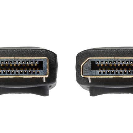 Maplin Lockable 4K Ultra HD DisplayPort Cable - Black, 1m