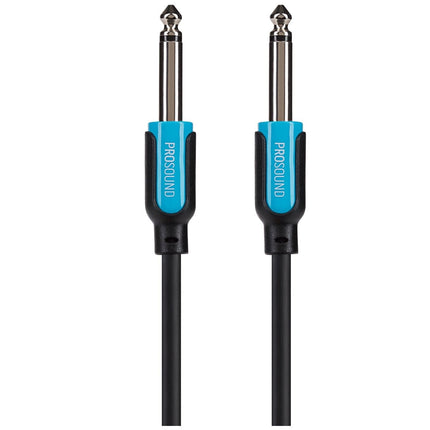 ProSound 1/4" 6.35mm 2 Pole Jack Plug to 1/4" 6.35mm 2 Pole Jack Plug Cable - Black, 3m