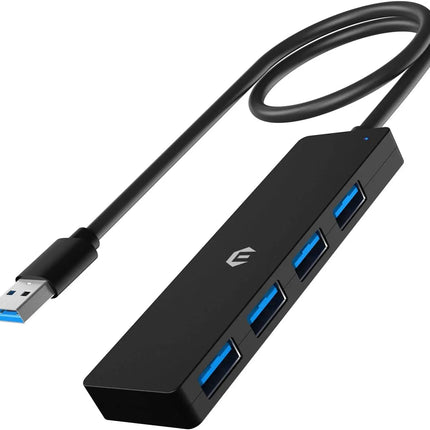 4-Port USB 3.0 Hub for High-Speed Data Transfer Laptop for Mac Windows Linux