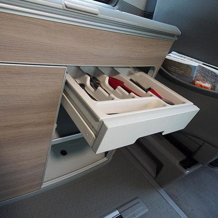 For Mercedes Sprinter Camper Cutlery Tray – Van-X Campervan Kitchen Organiser