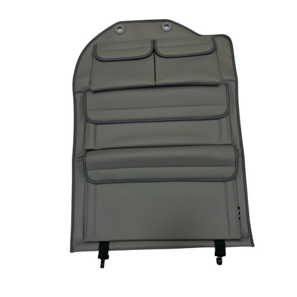 For New VW Crafter Left Side Double Passenger Seat Back Organiser | Dark Grey Leatherette Storage Pocket – Van-X