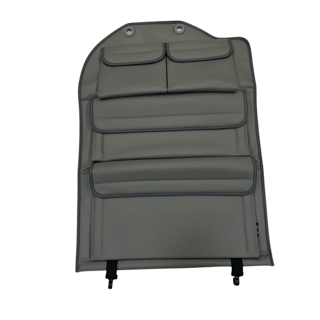 For New VW Crafter Left Side Double Passenger Seat Back Organiser | Dark Grey Leatherette Storage Pocket – Van-X