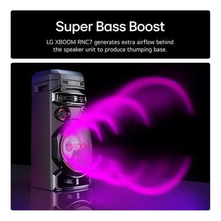 LG XBOOM RNC7 700W BLUETOOTH MEGASOUND PARTY SPEAKER DAB+ LED LIGHTS OPTICAL USB