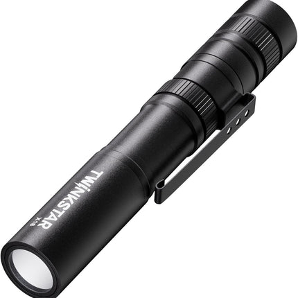 Twinkstar Mini LED Torch Pocket Flashlight Clip 5 Modes 1 AAA Battery Included