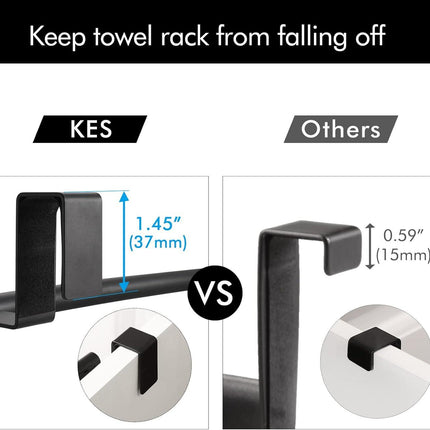 Over The Door Towel Bar Towel Rack Kitchen Bathroom Over Cabinet Set of 2 KES