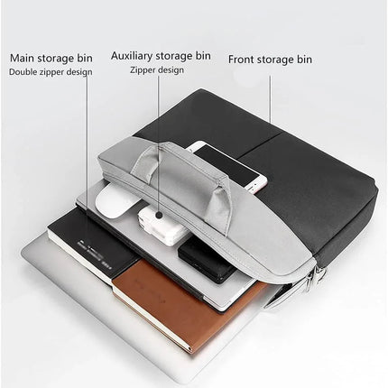 Waterproof 14-Inch Laptop Bag with Adjustable Strap for MacBook Pro and Surface
