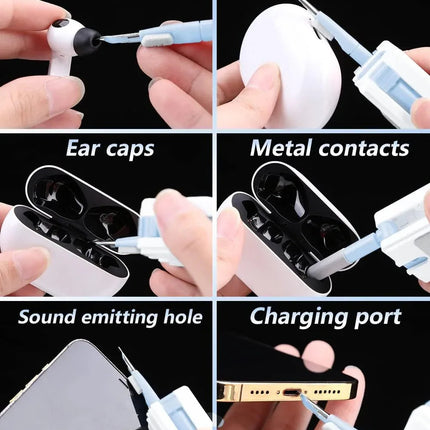 11-in-1 Multi-Functional Gadget Cleaner for Keyboards & Earbuds, Versatile Tool