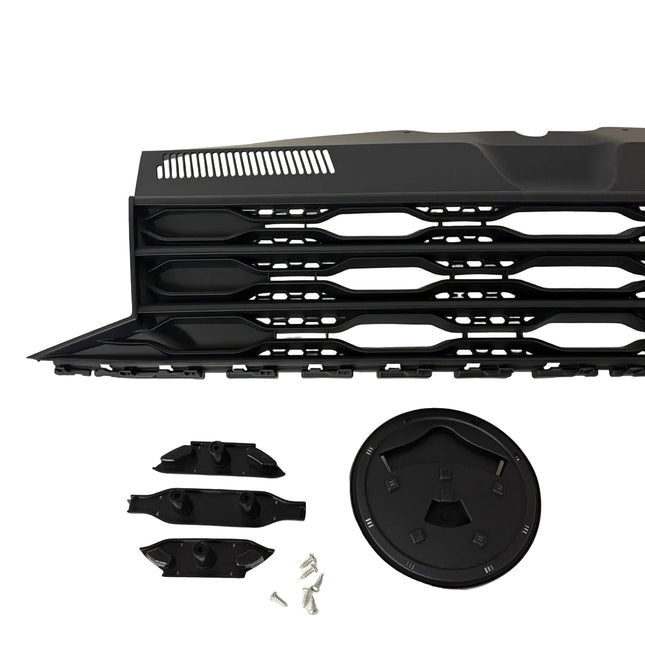 For VW T6 Front R-Line Badgeless Grille - Matte Black