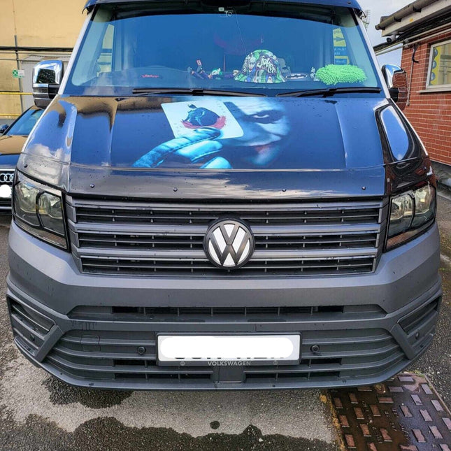 For VW Crafter New Shape Headlight Guards – Gloss Black – Premium Protection | Van-X