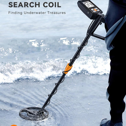 Metal Detector Waterproof Gold Detecting LCD Display 4 Modes SUNPOW