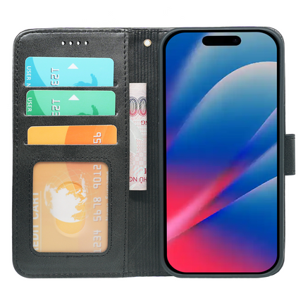 iPhone 17 Series Book Flip Case Leather Wallet