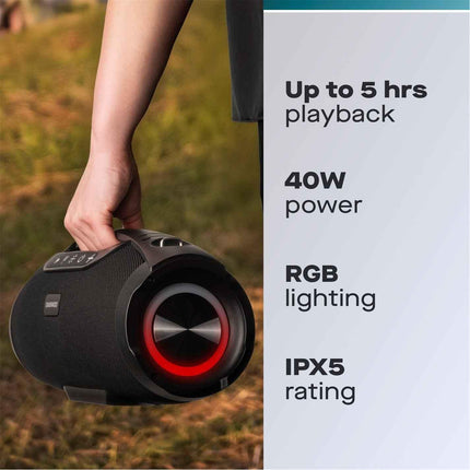 Daewoo Boom Beat Pro Pulse Bluetooth Party Speaker 6.5 Inch LED 40W