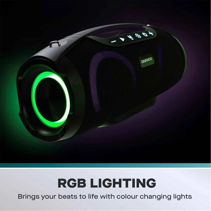 Daewoo Boom Beat Pro Pulse Bluetooth Party Speaker 6.5 Inch LED 40W