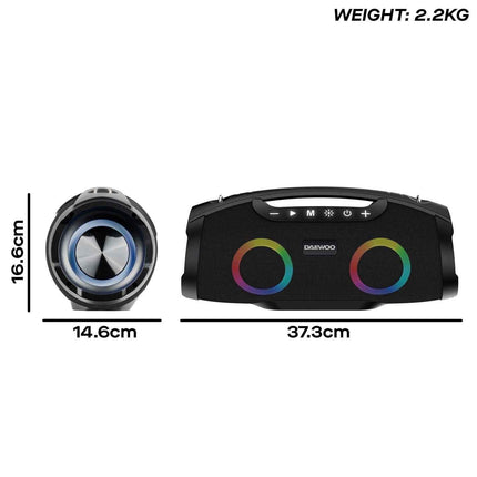 Daewoo Boom Beat Pro Pulse Bluetooth Party Speaker 6.5 Inch LED 40W