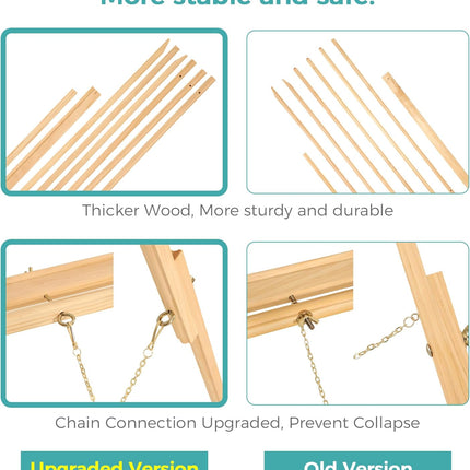 VISWIN 160cm Wooden Tripod Easel Stand for Wedding Signs, Posters & Painting