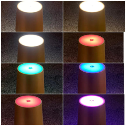 Rechargeable RGB LED Table Lamps Touch Dimmable 2 Pack IP54 White Indoor/Outdoor