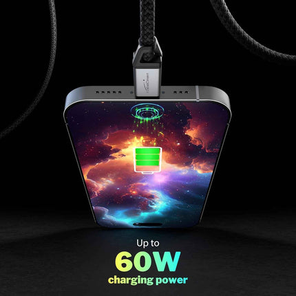 USB C Cable for Fast Charging - Break-Resistant Metal Plugs + Nylon Braiding 2m