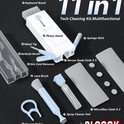 11-in-1 Multi-Functional Gadget Cleaner for Keyboards & Earbuds, Versatile Tool