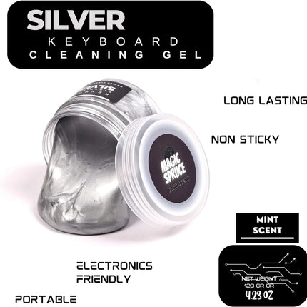 Brighten Car Interior & Keyboard with Magic Spruce Silver Cleaning Gel - 120g