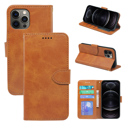 iPhone 12 Series Book Flip Leather Wallet Case with Card Holder
