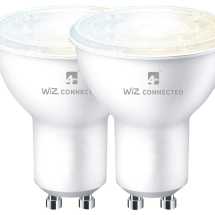 4lite WiZ Connected Dimmable White WiFi LED Smart Bulb - GU10
