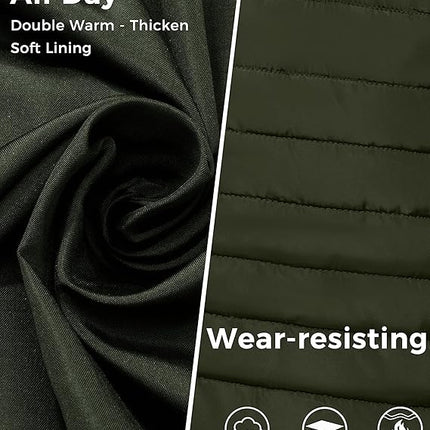 Wantdo Women's Long Winter Puffer Coat Waterproof Jackets Army Green