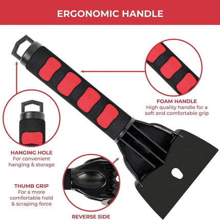 RevHeads Ice Scrapers for Cars and Pick Up Trucks Scrape With Ease - 2 Pack