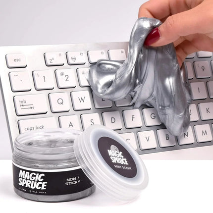 Brighten Car Interior & Keyboard with Magic Spruce Silver Cleaning Gel - 120g