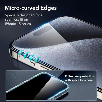 iPhone 15 Pro Max Premium Screen Protectors - 3 Pack + Lens Protector 2 lots = 6