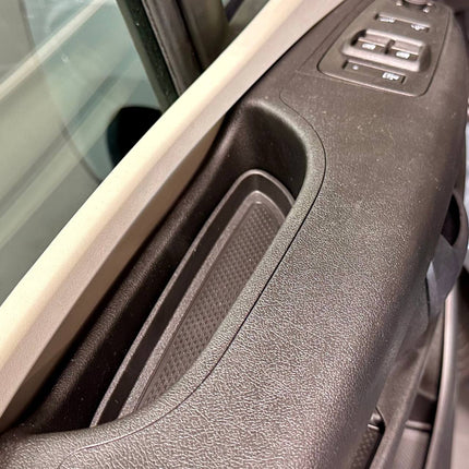 For Vauxhall Movano Rubber Door Liner Pocket Inserts - Black - Van-X