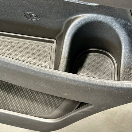 For Vauxhall Movano Rubber Door Liner Pocket Inserts - Black - Van-X