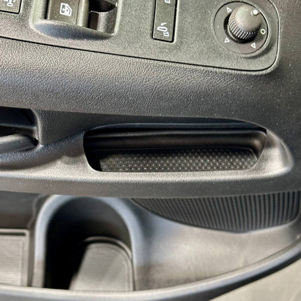 For Vauxhall Movano Rubber Door Liner Pocket Inserts - Black - Van-X