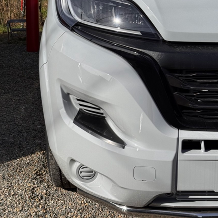 For Peugeot Boxer Front Bumper Foot Plate Protectors – Black, Set of 2 | Van-X