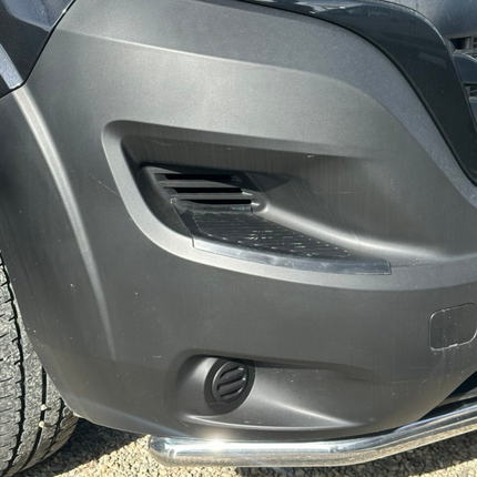 For Peugeot Boxer Front Bumper Foot Plate Protectors – Black, Set of 2 | Van-X