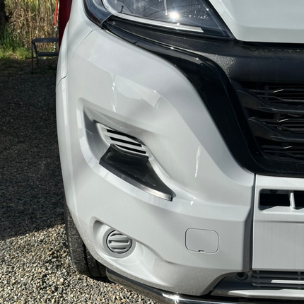 For Vauxhall Movano Front Bumper Foot Plate Protectors – Black, Set of 2 | Van-X