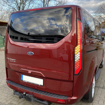For Transit Custom MK1 LED Rear Lights Tail Lights – Sequential Indicators with Smoked Lenses