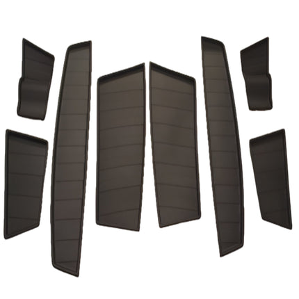 For Fiat Scudo Door Pocket Rubber Inserts & Mats – Black Interior Storage Liners